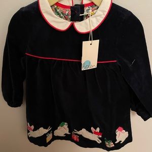 NWT Baby Boden Navy Dress